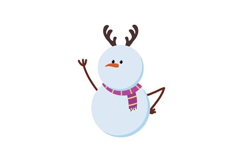 Christmas Deer Antler Snowball Greets Graphic By Bestinputstudio