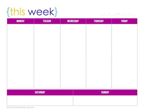 These blank calendar templates grid are mostly used by students to schedule their week, or by people to plan their meal menu or to create diet. Printable One Week Calendar With Time Slots | Example ...