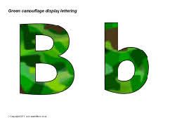 Green Camouflage Display Lettering SB7008 SparkleBox