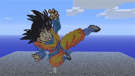 Minecraft Pixel Art Goku By Blueghost141 On Deviantart