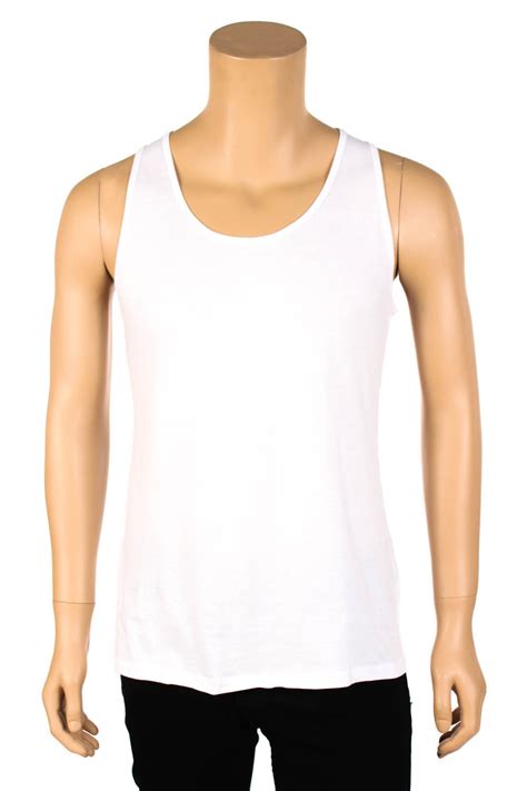 Men Loose Fit Tank Top Sleeveless Shirt Singlet Workout Gym Blank Plain