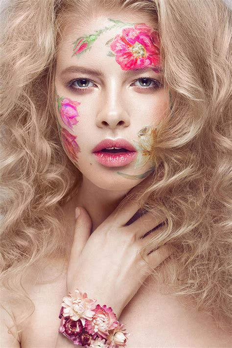 Beauty Flowers Face Behance