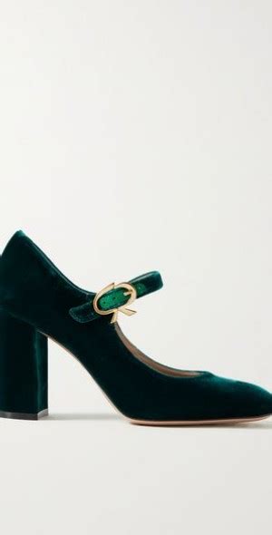 Gianvito Rossi 85 Velvet Mary Jane Pumps