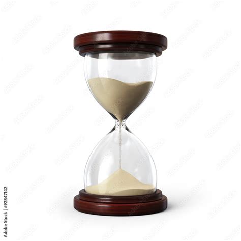 Hourglass With Wooden Top And Bottom Parts Stock Illustration Adobe Stock