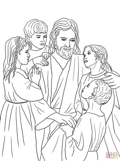 Luke, chapter 2, verses 51, 52. Jesus Loves All the Children of the World coloring page ...
