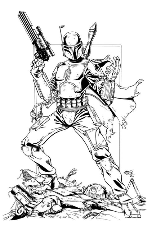 Printable Boba Fett Coloring Page Free Printable Coloring Pages