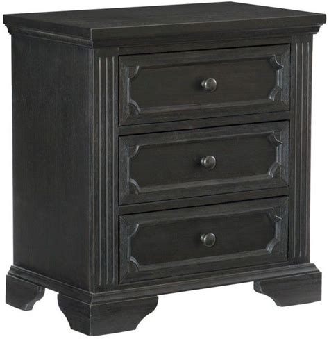 Homelegance Bolingbrook Wire Brushed Charcoal Nightstand Fischer