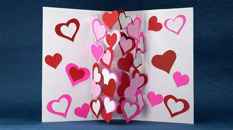 Easy to make valentine cards. Homemade Valentine Card - DIY Pop Up Heart Card Easy ...
