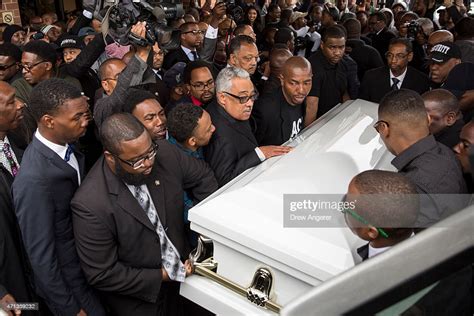 Pallbearers Carry The Casket Of Freddie Gray To The Hearse After His