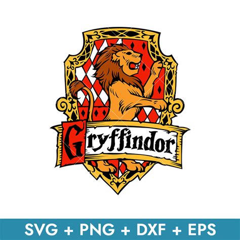 Gryffindor Crest Emblem Svg Harry Potter House Crest Svg S Inspire