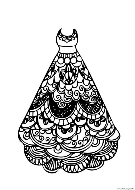 lace dress coloring pages printable