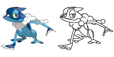 Frogadier Coloring Page Print Ideashortcut