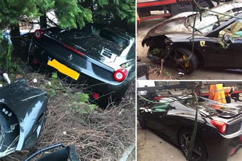 Ferrari Supercar Worth £200000 Destroyed After Ploughing Into Front