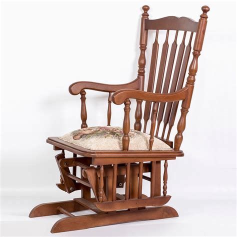 Classic Glider Rocking Chair Fntique Handmade Furniture