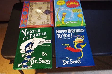 4 Hc Book Lot Dr Seusslorax Happy Birthday Yertle Bretttrouble
