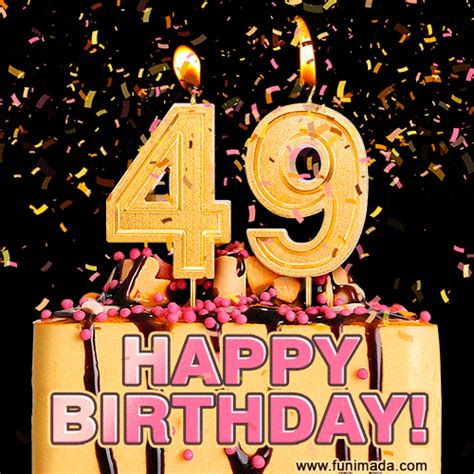 Happy 49th Birthday Cake  And Video With Sound Free Download
