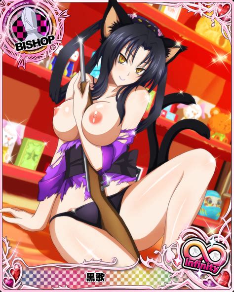 Rule 34 Breasts Breasts Out Card Medium High School Dxd Kuroka High School Dxd Nekomata