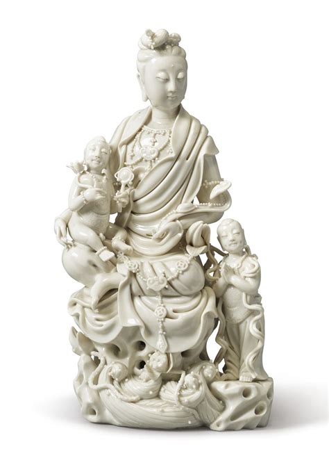 A Dehua Guanyin And Child Group Qing Dynasty 18th 19th Century