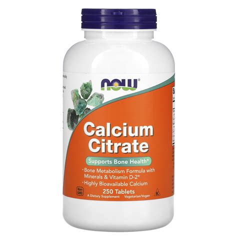 Now Foods Calcium Citrate 250 Tablets