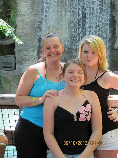 My Daughters And I In Front Of The Watrfall At Sdc Silver Dollar