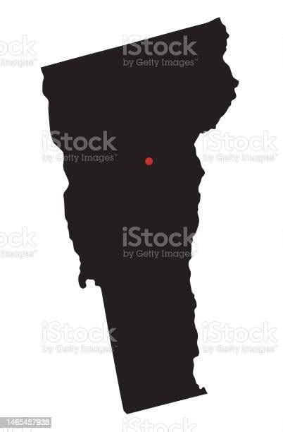 Highly Detailed Vermont Silhouette Map Stock Illustration Download