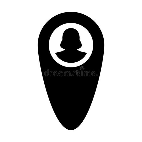 Tracking Icon Vector Female User Person Profile Avatar With Location