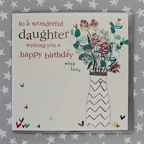 Wonderful Daughter Birthday Card By Molly Mae