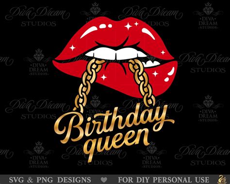 Birthday Lips Svg Birthday Queen Svg Birthday Women Svg Etsy