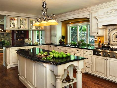 Kitchen backsplash ideas with white granite countertops this kitchen with dark kitchen cabinets and a white quartz countertop has a stone mosaic backsplash that fits in perfectly. White Traditional Kitchen Cabinets - TheyDesign.net ...