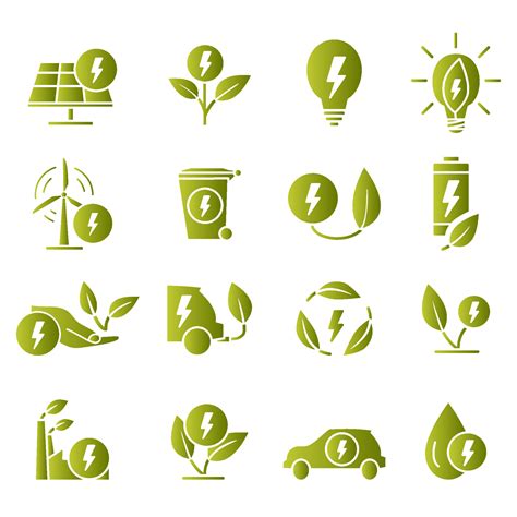 Símbolos De Ecologia Verde ícones Relacionados Ecologicamente Corretos