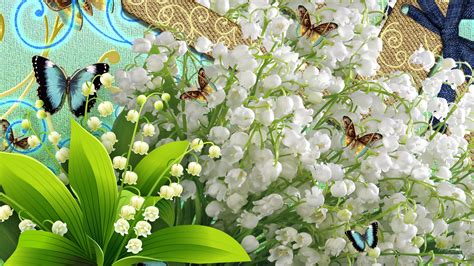 Bouquets et compositions de muguet du 1er mai. Fonds D Ecran Muguet Gratuit - Fond d écran