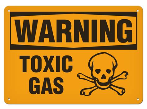 Incom Warning Toxic Gas Safety Sign