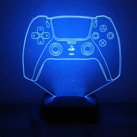 3d Led Playstation Ps5 Controller Gaming Night Light With Etsy