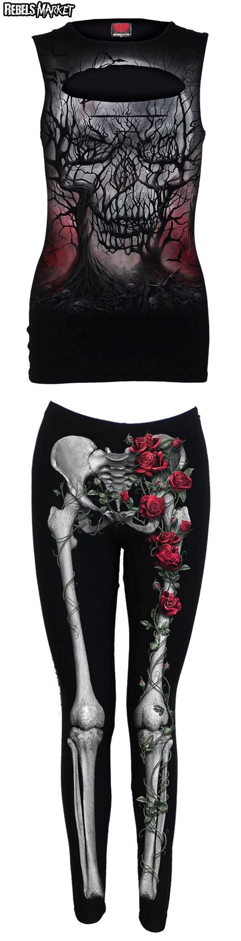 Shop Skull Goth Tops And Leggings At Rebelsmarket Gothic Fashion