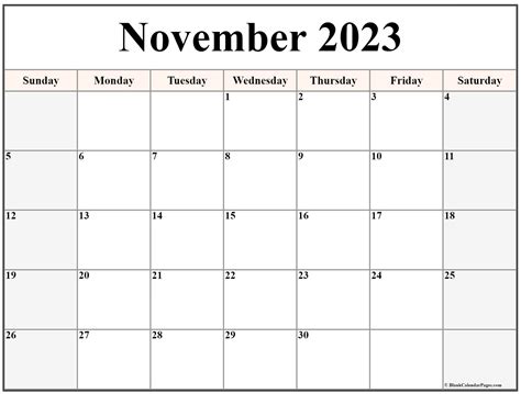 November 2023 Calendar Free Printable Calendar Templates