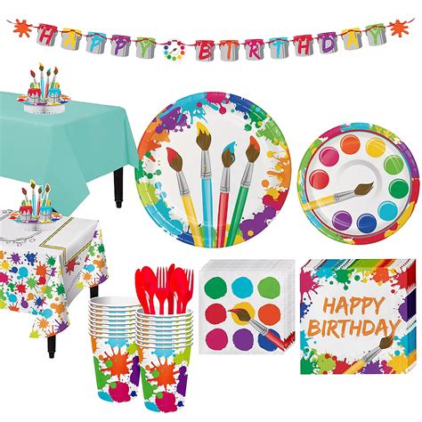 Super Art Party Kit For 16 Guests Birthday Party Kits Party City