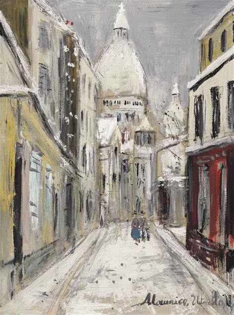 Maurice Utrillo 1883 1955 Sacré Coeur En Hiver Montmartre Painting