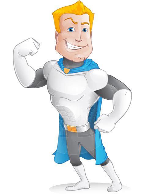 Muscle Superhero Cartoon Vector Character Graphicmama