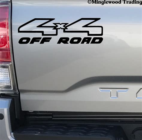 Pair 4x4 Off Road Vinyl Stickers V6 4 By 4 Truck 4 X 4 4 Wheel Drive