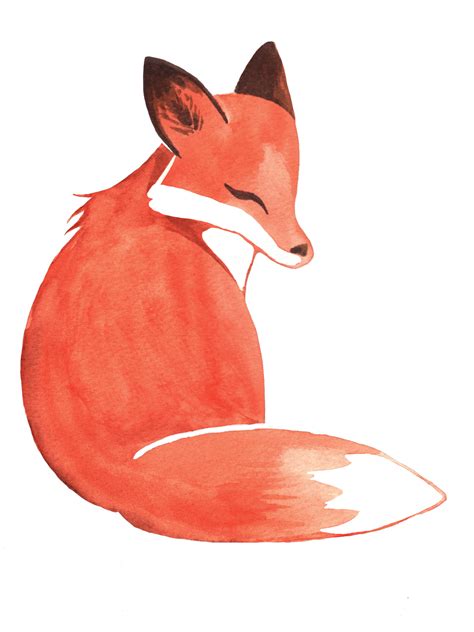Peeps Watercolor Inspiration Fox Painting Fox Art Fox Art Print