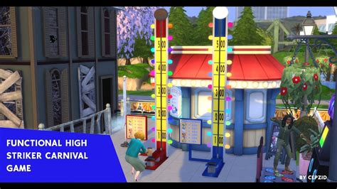 The Sims 4 Functional High Striker Carnival Game Mods Youtube