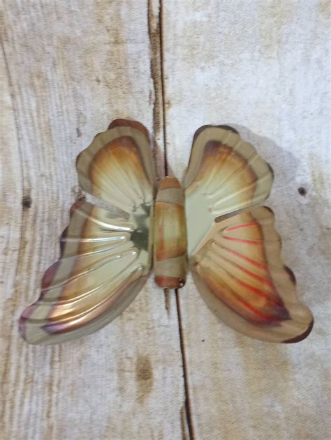 Vintage Brass Butterfly Wall Hanging Set Of 3 Retro Wall Art Etsy