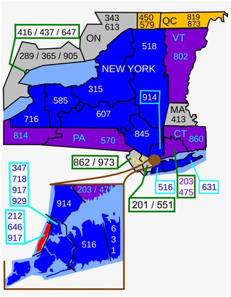 New York Area Codes All City Codes