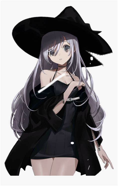Need some dark anime to make your weekend more obscure? #anime #animegirl #girl #witch #aesthetic #cute - Black Hair Anime Witch, HD Png Download ...