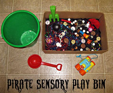 Pirate Sensory Play Bin Talk Like A Pirate Day Idea Artsy Momma