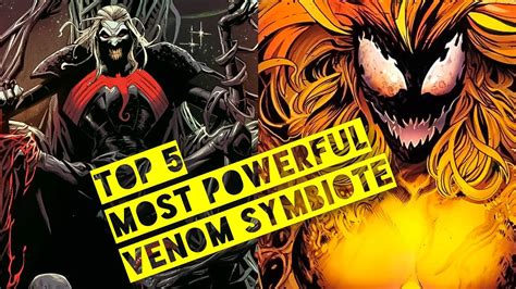 Top 5 Most Powerful Venom Symbiote Part 2 Marvel Spiderman