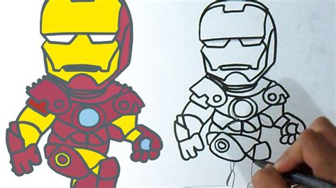 Cómo Dibujar A Ironman Kawaii Youtube