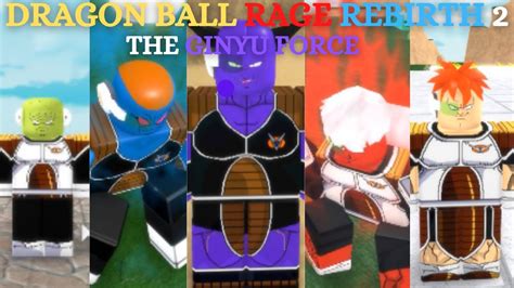 Roblox Dragon Ball Rage Rebirth 2 The Ginyu Force Youtube