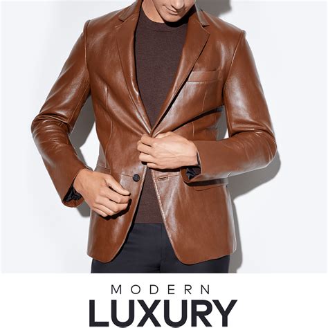 Calibre Modern Luxury The Bonded Leather Blazer Milled