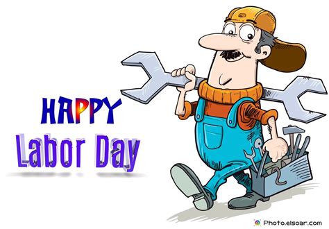 Happy Labor Day With Construction Workers Cartoon Pictures Elsoar